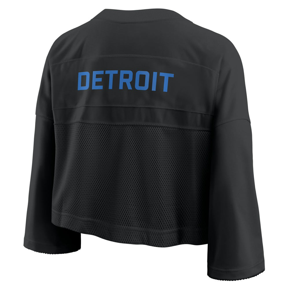Detroit Lions Women's Primetime Cropped Mesh Dri-FIT Fashion Jersey - Black - Nike