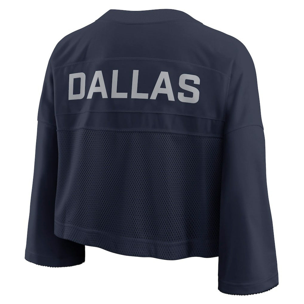 Dallas Cowboys Women's Primetime Cropped Mesh Dri-FIT Fashion Jersey - Navy - Nike