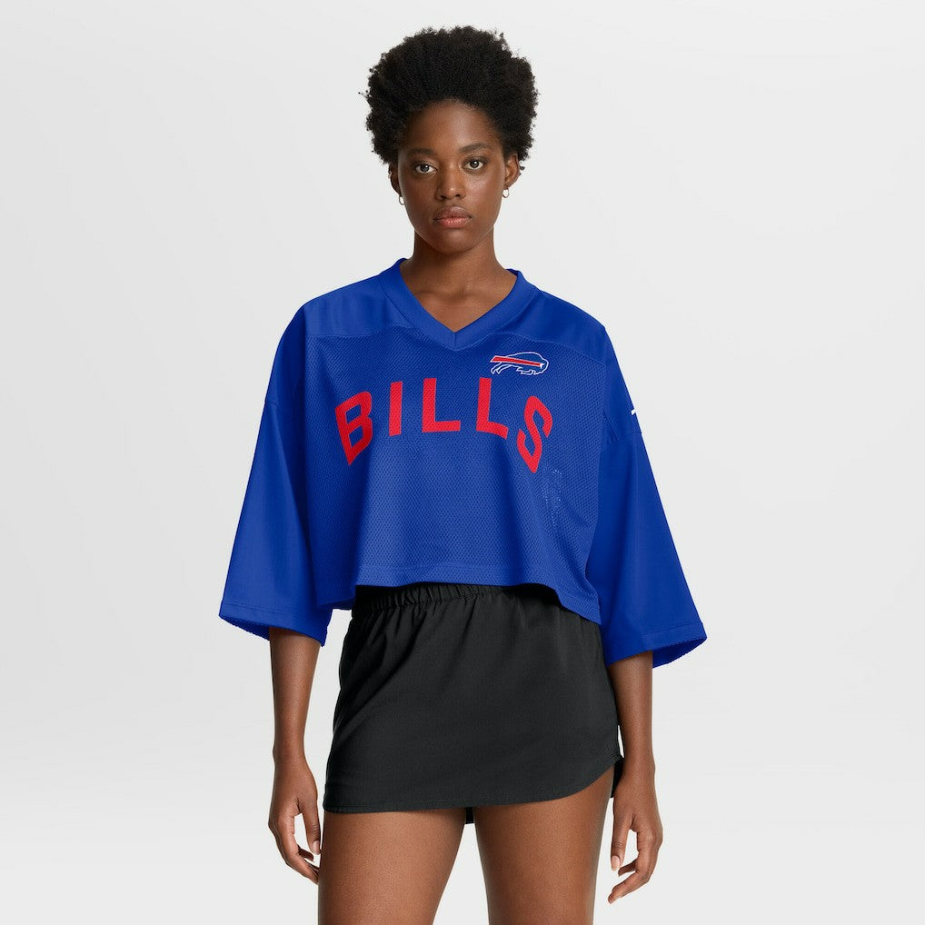 Buffalo Bills Women's Primetime Cropped Mesh Dri-FIT Fashion Jersey - Royal - Nike