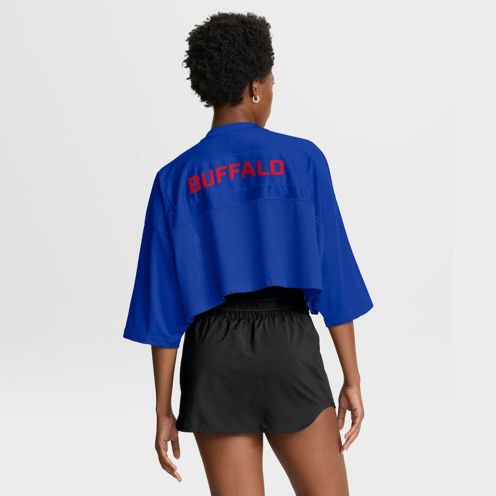Buffalo Bills Women's Primetime Cropped Mesh Dri-FIT Fashion Jersey - Royal - Nike