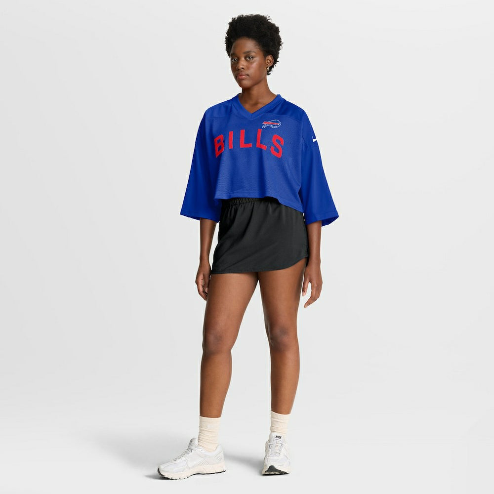 Buffalo Bills Women's Primetime Cropped Mesh Dri-FIT Fashion Jersey - Royal - Nike