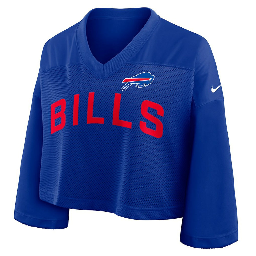 Buffalo Bills Women's Primetime Cropped Mesh Dri-FIT Fashion Jersey - Royal - Nike