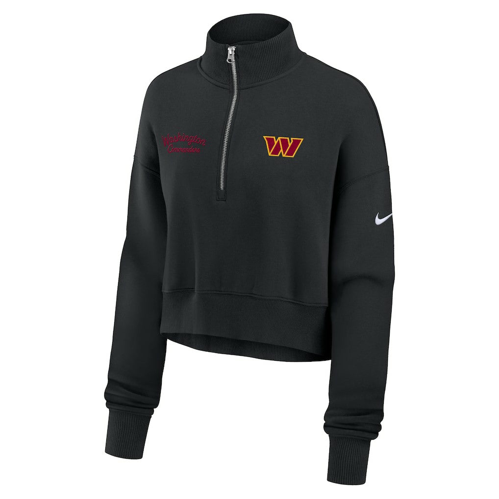 Washington Commanders Women's Primetime Phoenix Half-Zip Sweatshirt - Black - Nike