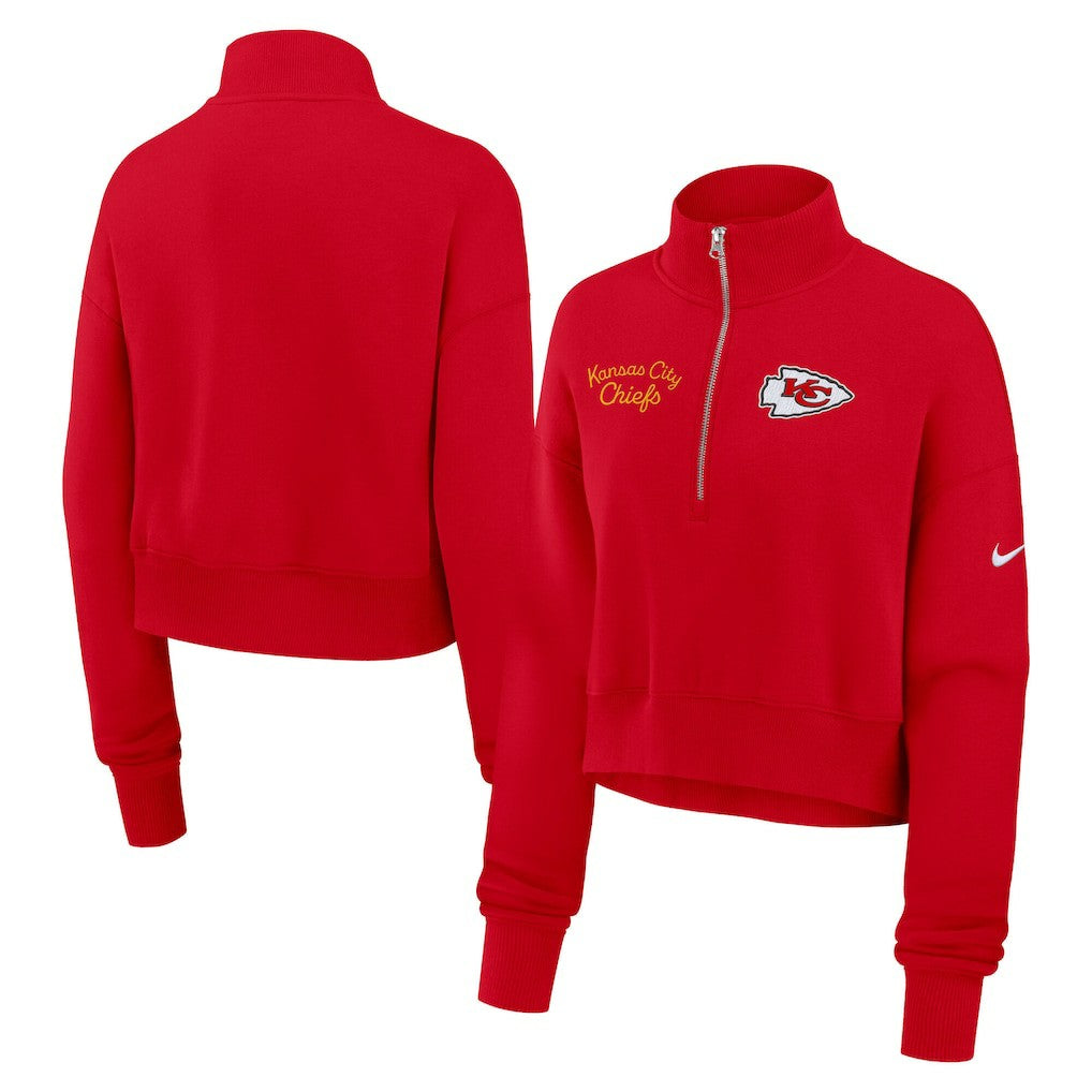 Kansas City Chiefs Women's Primetime Phoenix Half-Zip Sweatshirt - Red - Nike