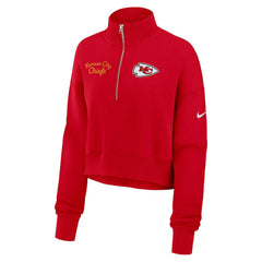 Kansas City Chiefs Women's Primetime Phoenix Half-Zip Sweatshirt - Red - Nike