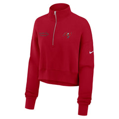 Tampa Bay Buccaneers Women's Primetime Phoenix Half-Zip Sweatshirt - Red - Nike