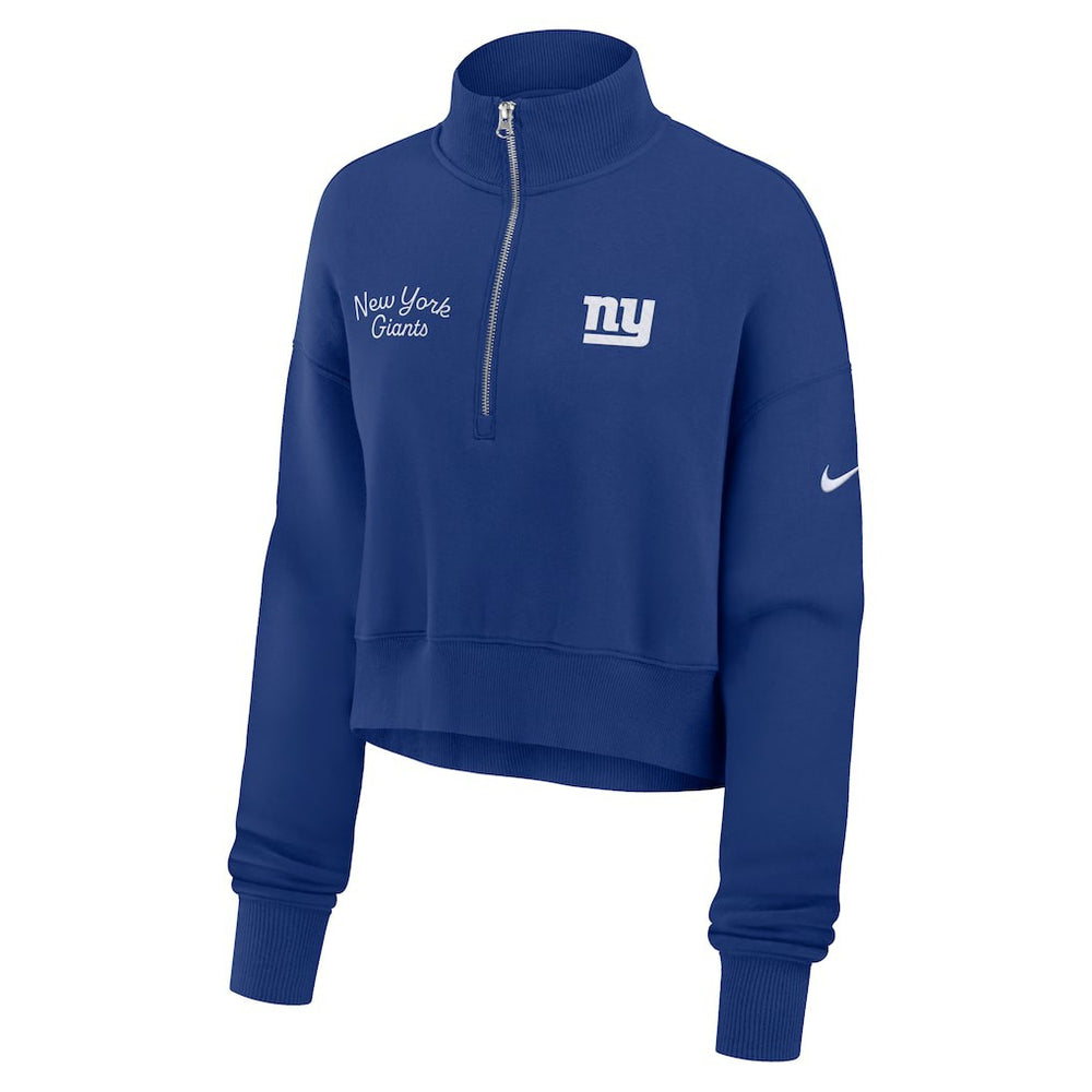 New York Giants Women's Primetime Phoenix Half-Zip Sweatshirt - Royal - Nike