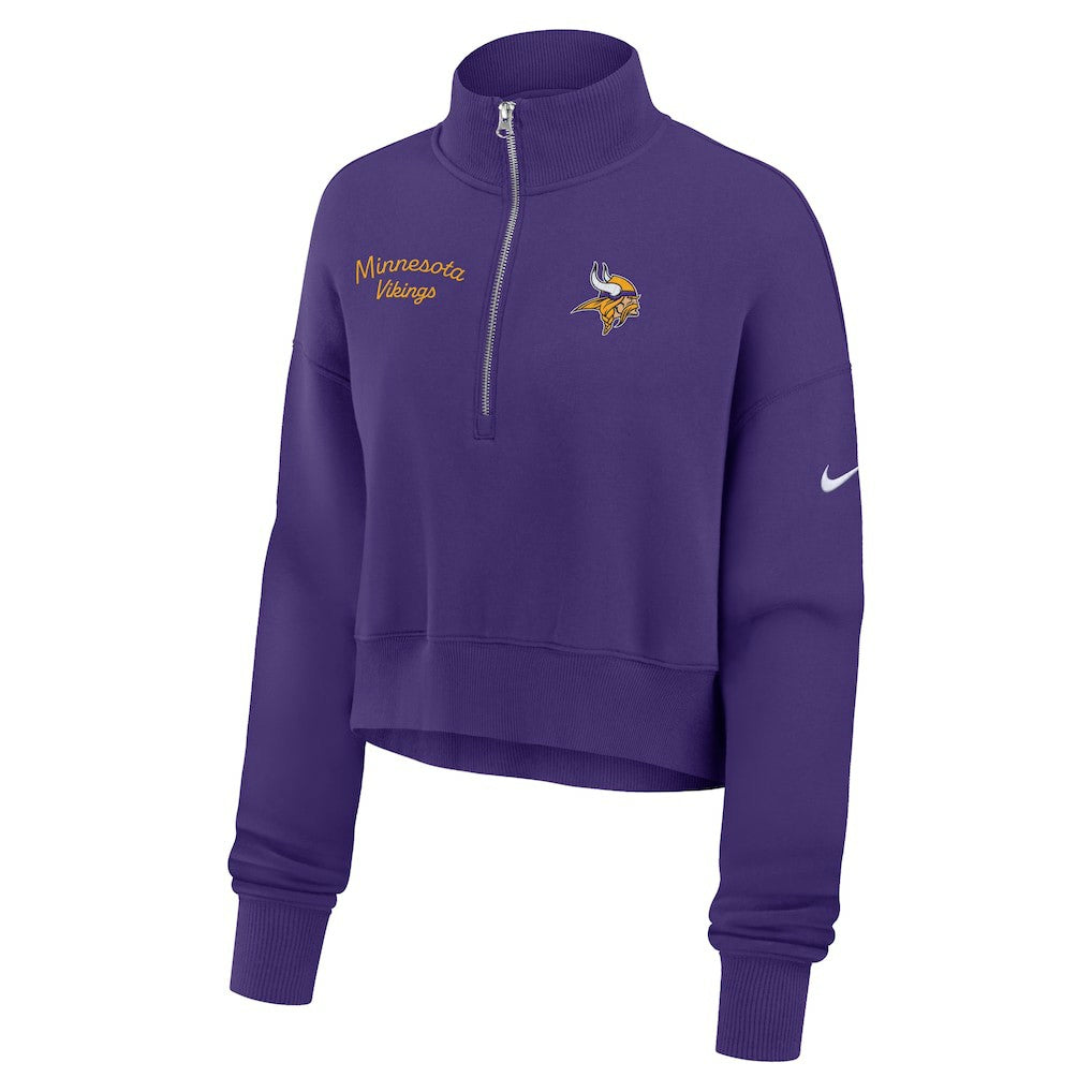 Minnesota Vikings Women's Primetime Phoenix Half-Zip Sweatshirt - Purple - Nike