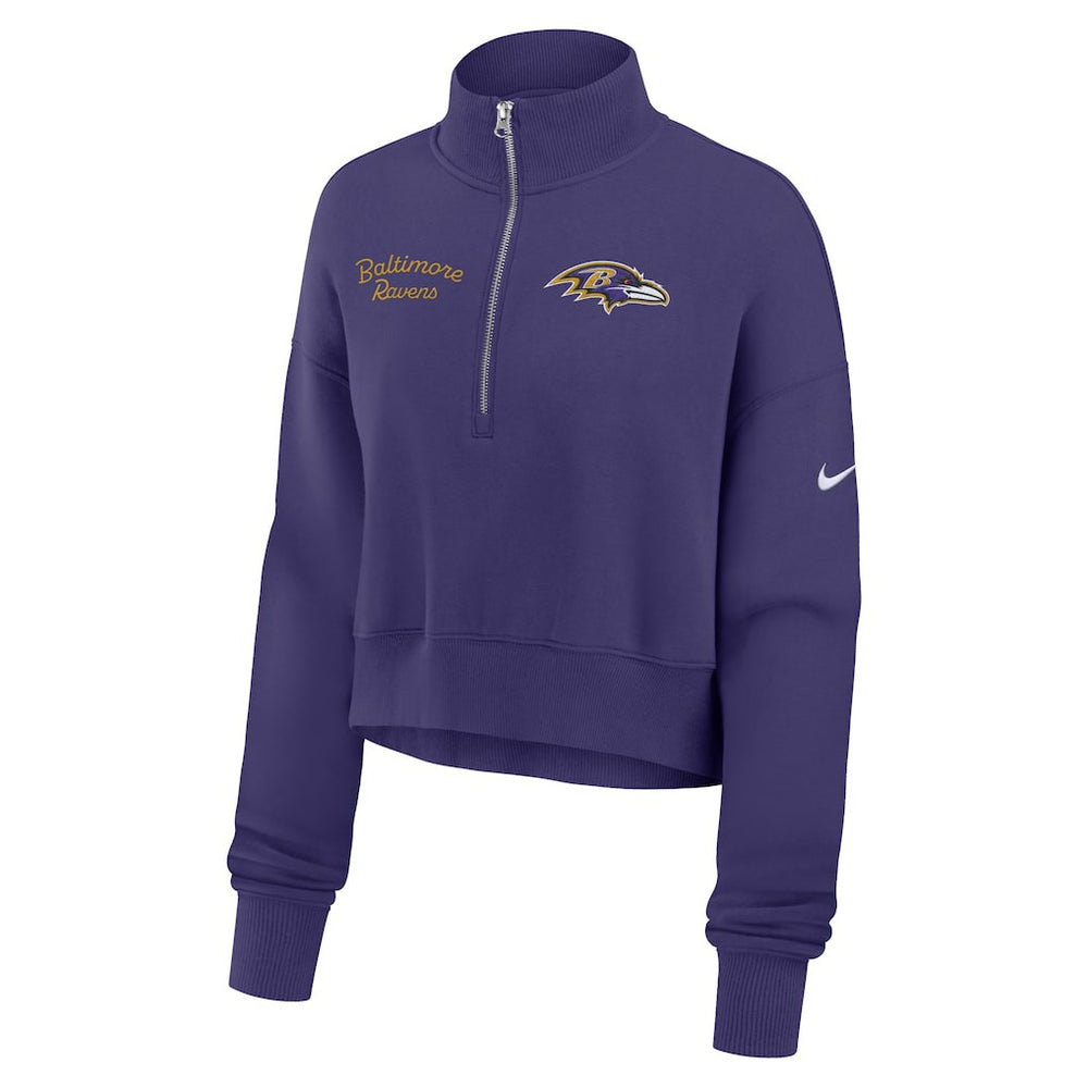 Baltimore Ravens Women's Primetime Phoenix Half-Zip Sweatshirt - Purple - Nike