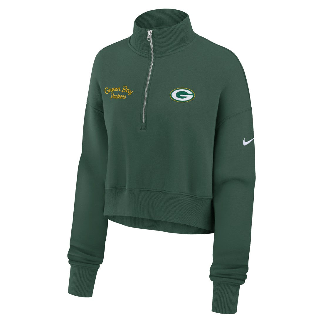 Green Bay Packers Women's Primetime Phoenix Half-Zip Sweatshirt - Green - Nike
