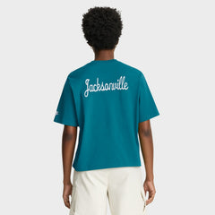 Jacksonville Jaguars Women's Rewind Pocket Boxy T-Shirt - Teal - Nike