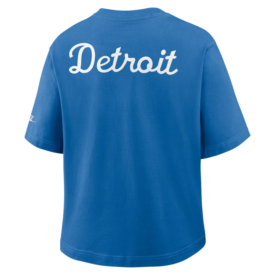 Detroit Lions Women's Rewind Pocket Boxy T-Shirt - Blue - Nike