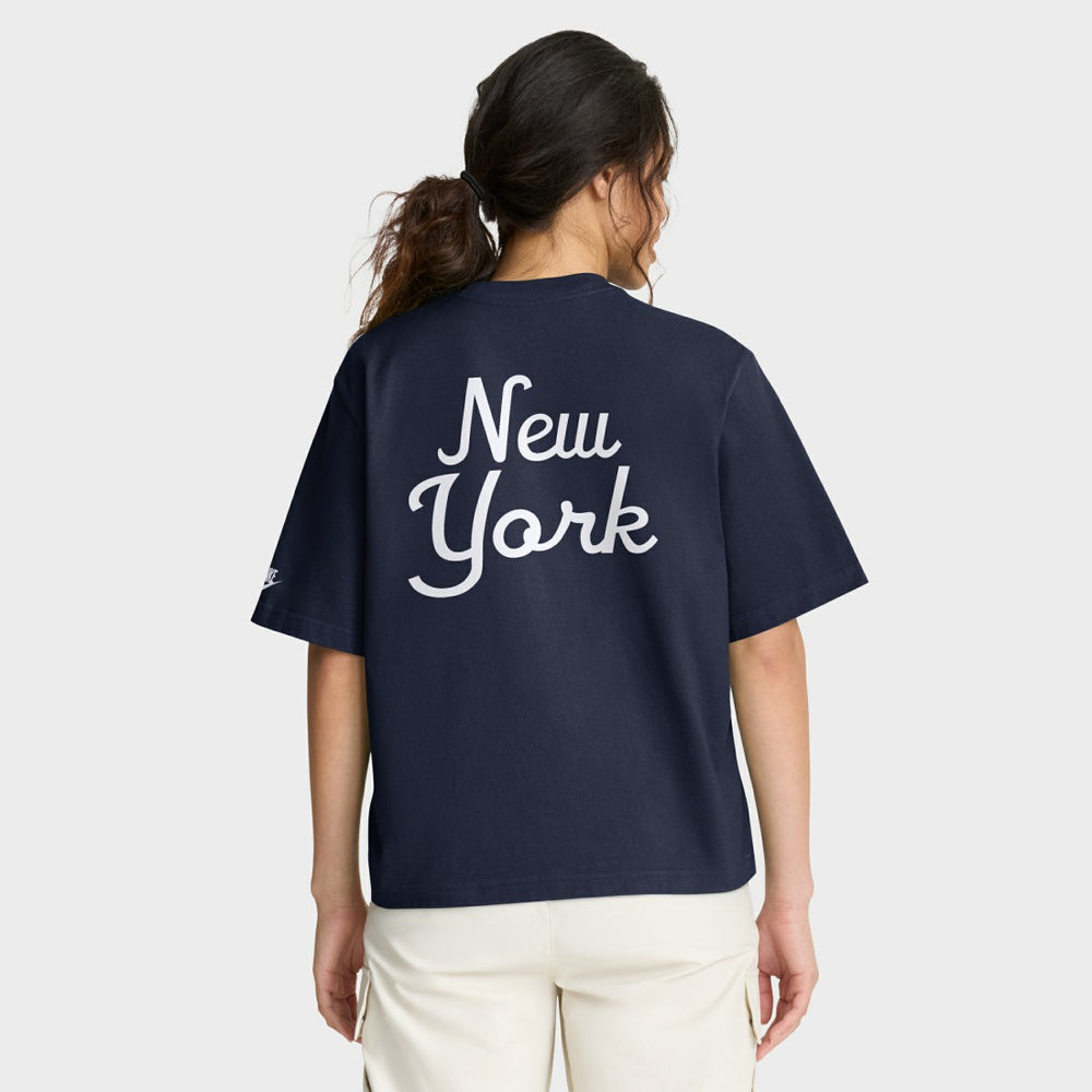 New York Giants Women's Rewind Pocket Boxy T-Shirt - Royal - Nike