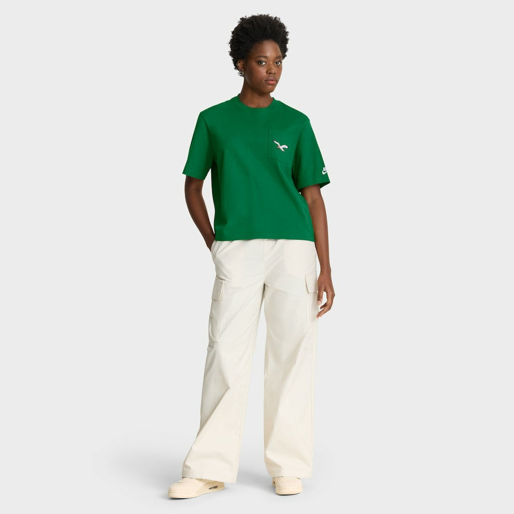 Philadelphia Eagles Women's Rewind Pocket Boxy T-Shirt - Kelly Green - Nike