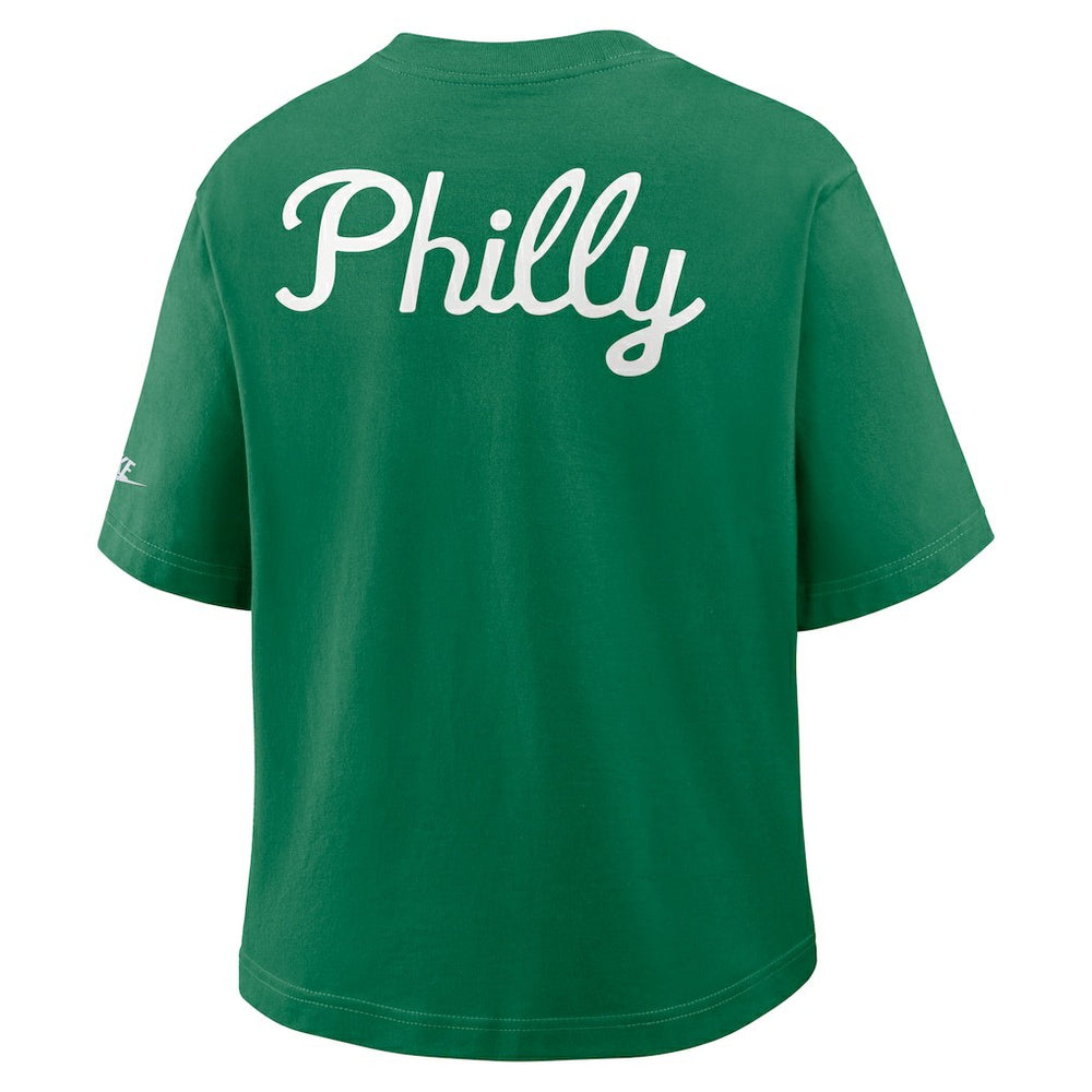Philadelphia Eagles Women's Rewind Pocket Boxy T-Shirt - Kelly Green - Nike