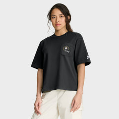 Pittsburgh Steelers Women's Rewind Pocket Boxy T-Shirt - Black - Nike