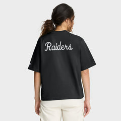 Las Vegas Raiders Women's Rewind Pocket Boxy T-Shirt - Black - Nike