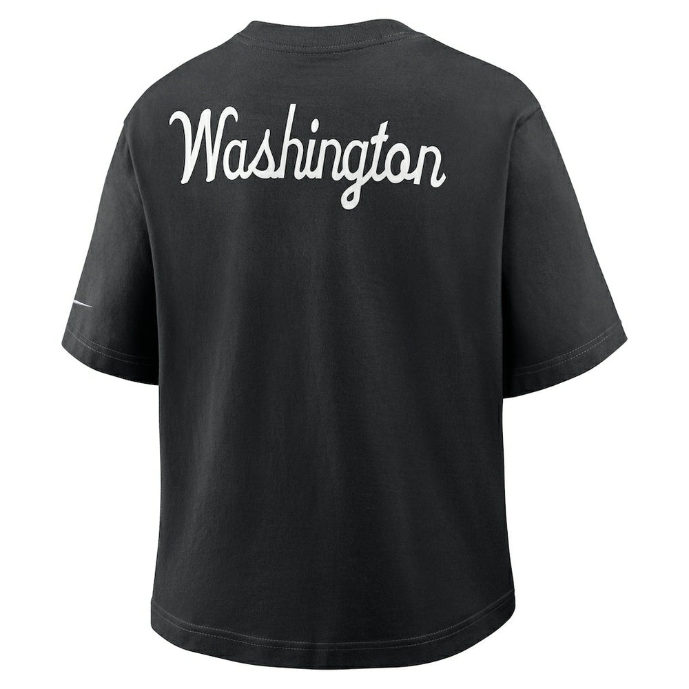 Washington Commanders Women's Rewind Pocket Boxy T-Shirt - Black - Nike