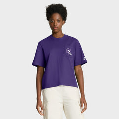 Minnesota Vikings Women's Rewind Pocket Boxy T-Shirt - Purple - Nike