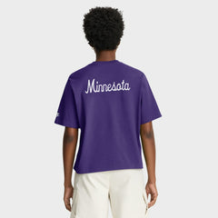Minnesota Vikings Women's Rewind Pocket Boxy T-Shirt - Purple - Nike