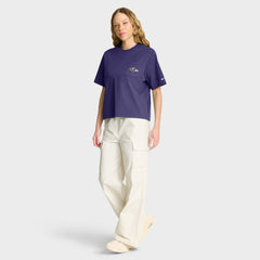 Baltimore Ravens Women's Rewind Pocket Boxy T-Shirt - Purple - Nike