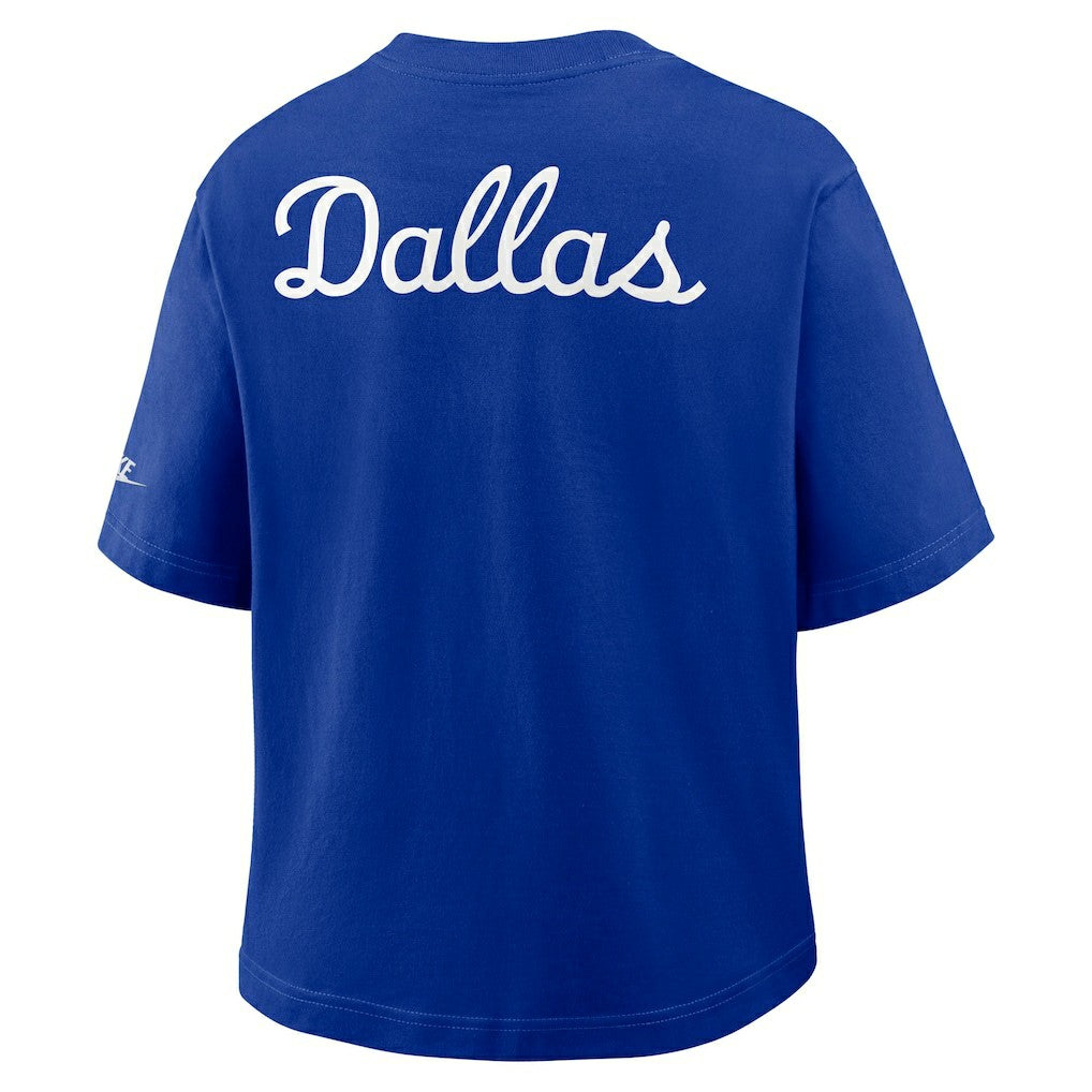 Dallas Cowboys Women's Rewind Pocket Boxy T-Shirt - Royal - Nike