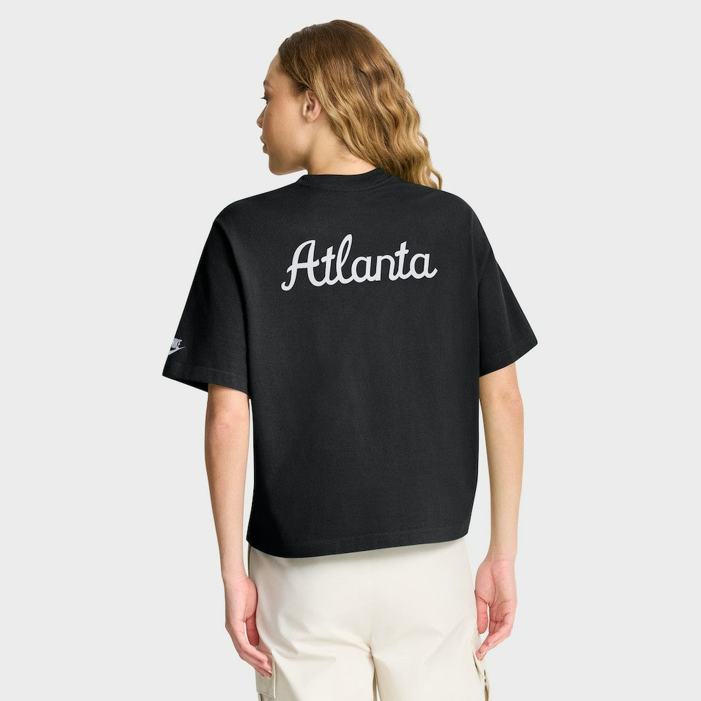 Atlanta Falcons Women's Rewind Pocket Boxy T-Shirt - Black - Nike