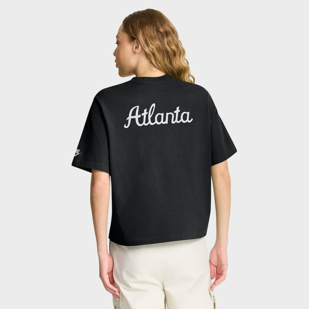 Atlanta Falcons Women's Rewind Pocket Boxy T-Shirt - Black - Nike