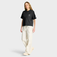 Atlanta Falcons Women's Rewind Pocket Boxy T-Shirt - Black - Nike