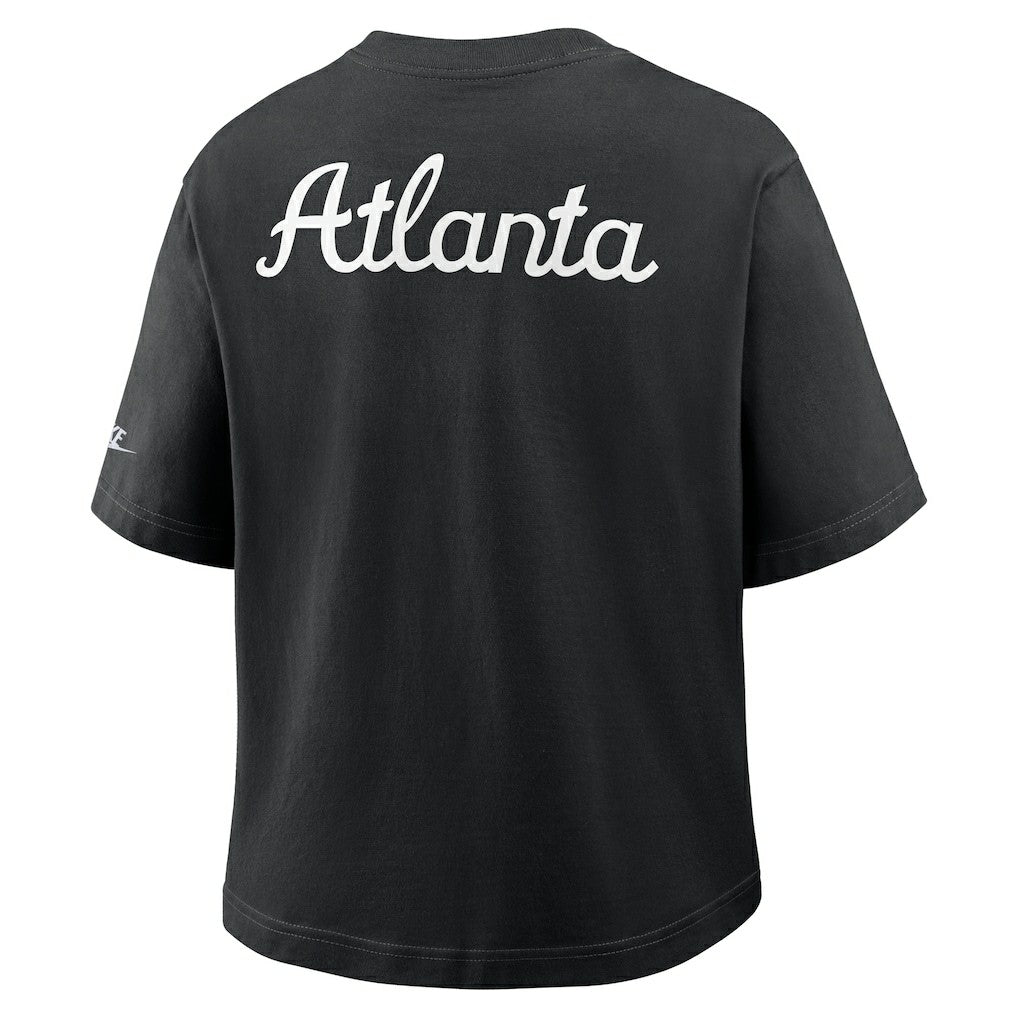 Atlanta Falcons Women's Rewind Pocket Boxy T-Shirt - Black - Nike