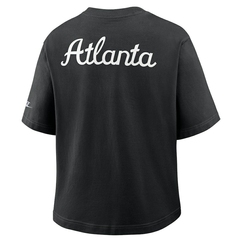 Atlanta Falcons Women's Rewind Pocket Boxy T-Shirt - Black - Nike