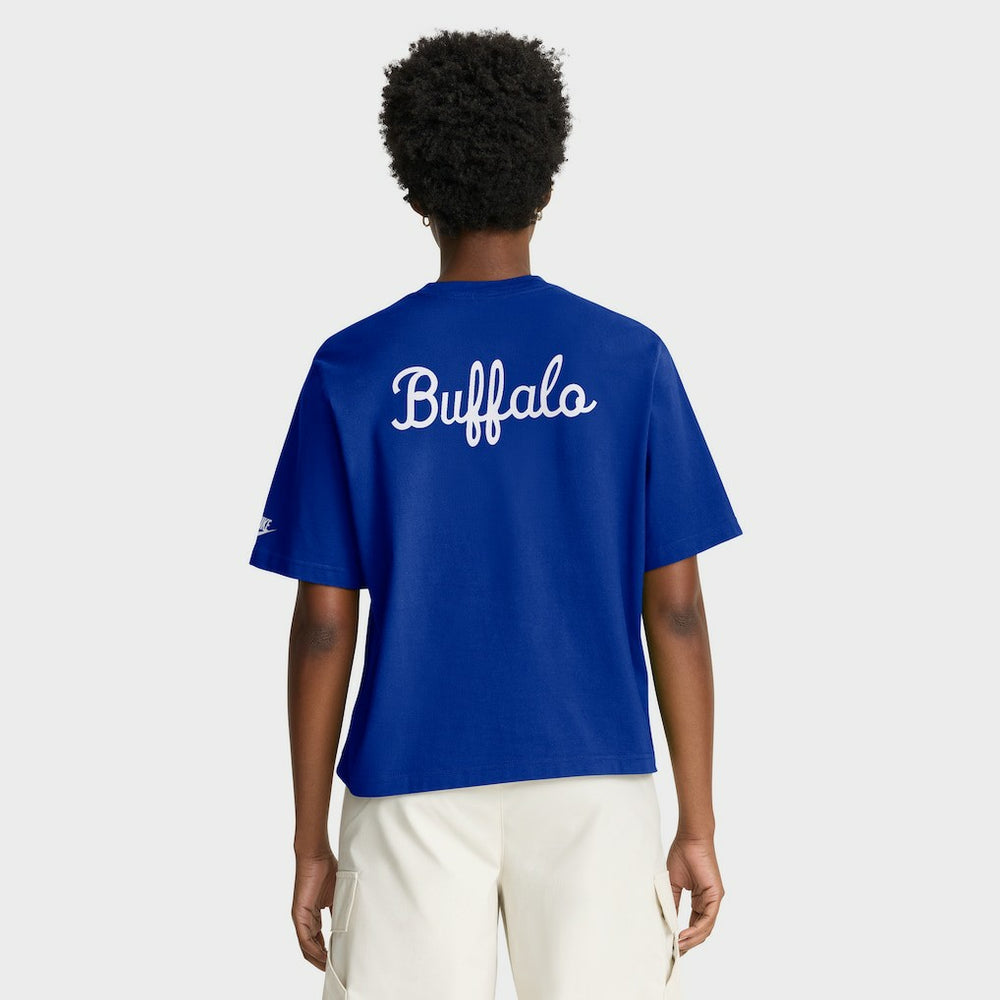 Buffalo Bills Women's Rewind Pocket Boxy T-Shirt - Royal - Nike