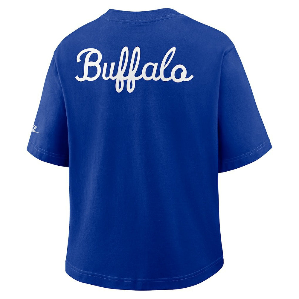 Buffalo Bills Women's Rewind Pocket Boxy T-Shirt - Royal - Nike