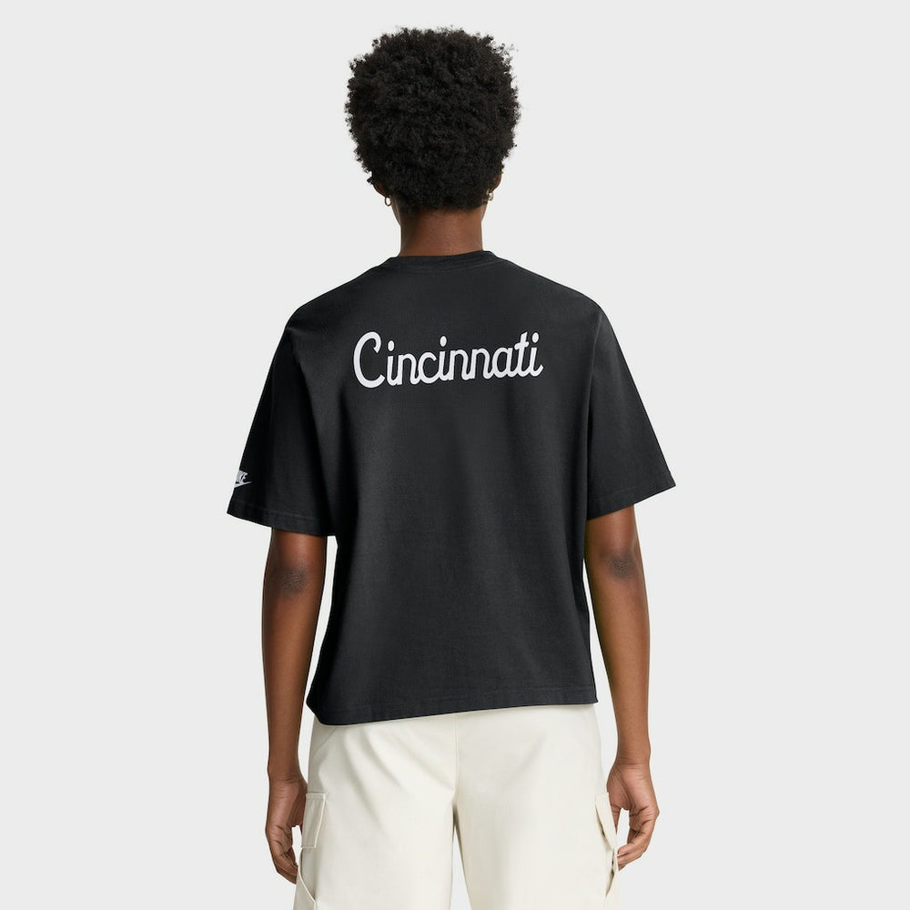 Cincinnati Bengals Women's Rewind Pocket Boxy T-Shirt - Black - Nike