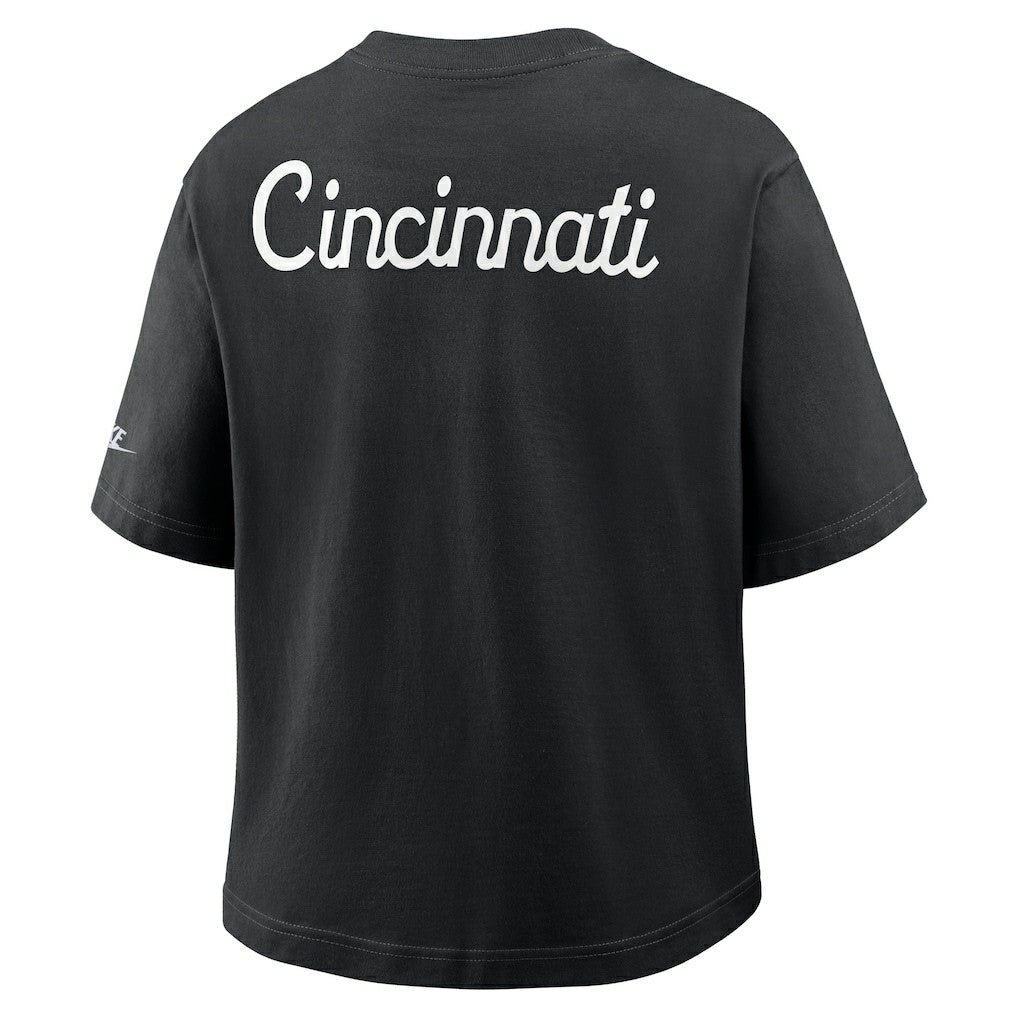 Cincinnati Bengals Women's Rewind Pocket Boxy T-Shirt - Black - Nike