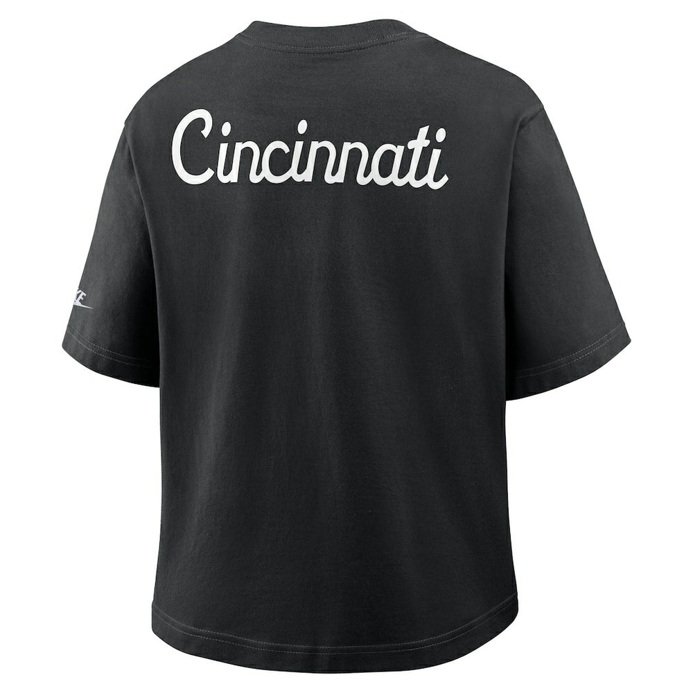 Cincinnati Bengals Women's Rewind Pocket Boxy T-Shirt - Black - Nike