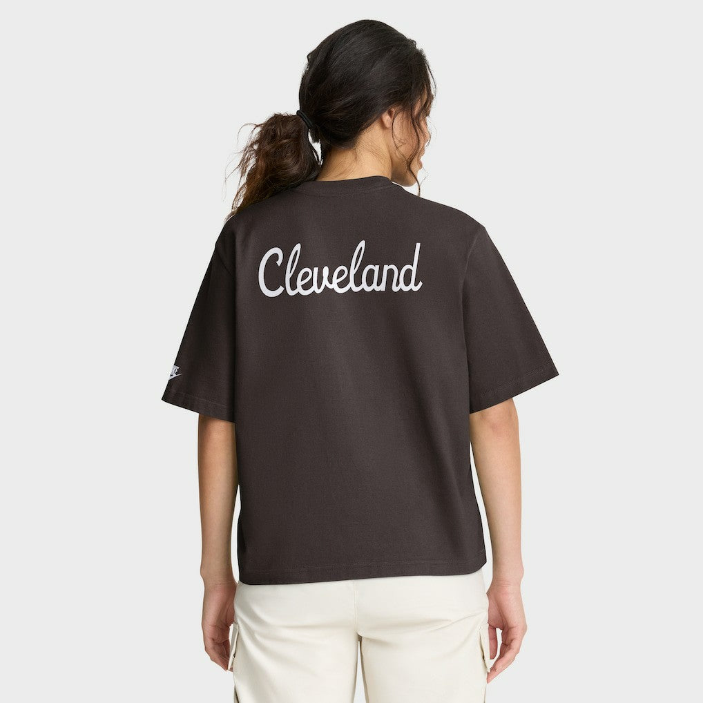 Cleveland Browns Women's Rewind Pocket Boxy T-Shirt - Brown - Nike