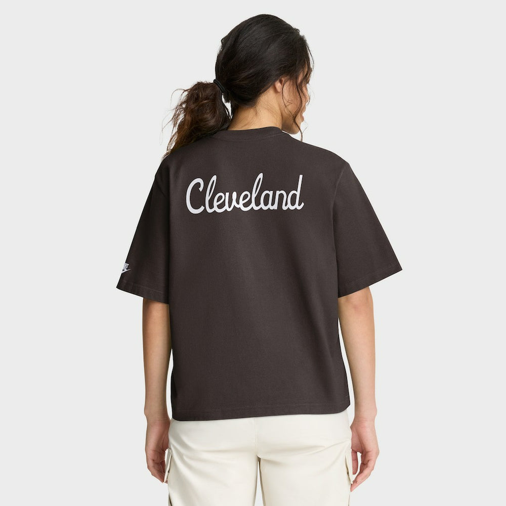 Cleveland Browns Women's Rewind Pocket Boxy T-Shirt - Brown - Nike