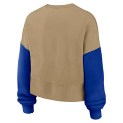 Dallas Cowboys Women's Oversized Rewind Pullover Sweatshirt - Tan - Nike