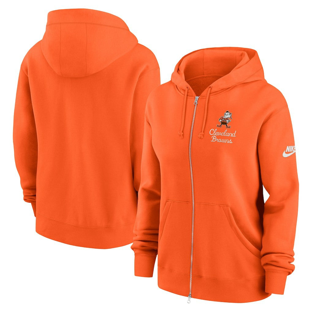 Cleveland Browns Women's Phoenix Rewind Full-Zip Hoodie - Orange - Nike