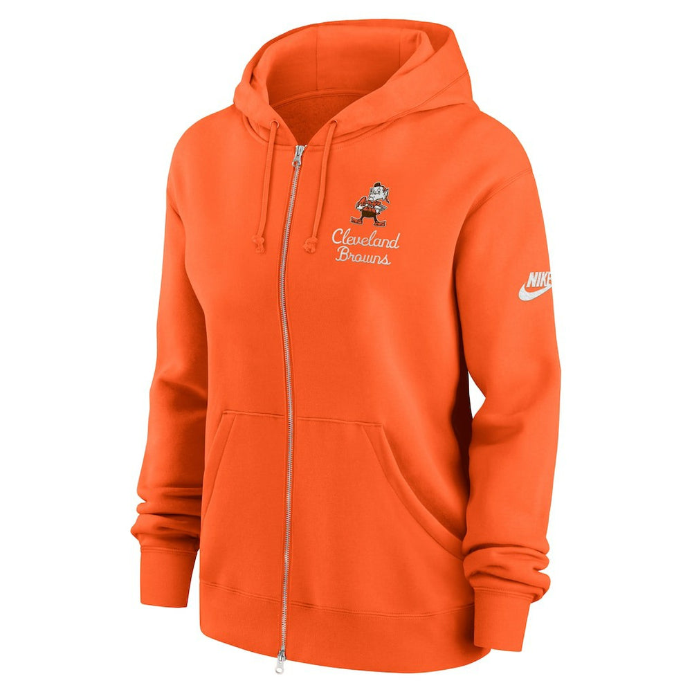 Cleveland Browns Women's Phoenix Rewind Full-Zip Hoodie - Orange - Nike