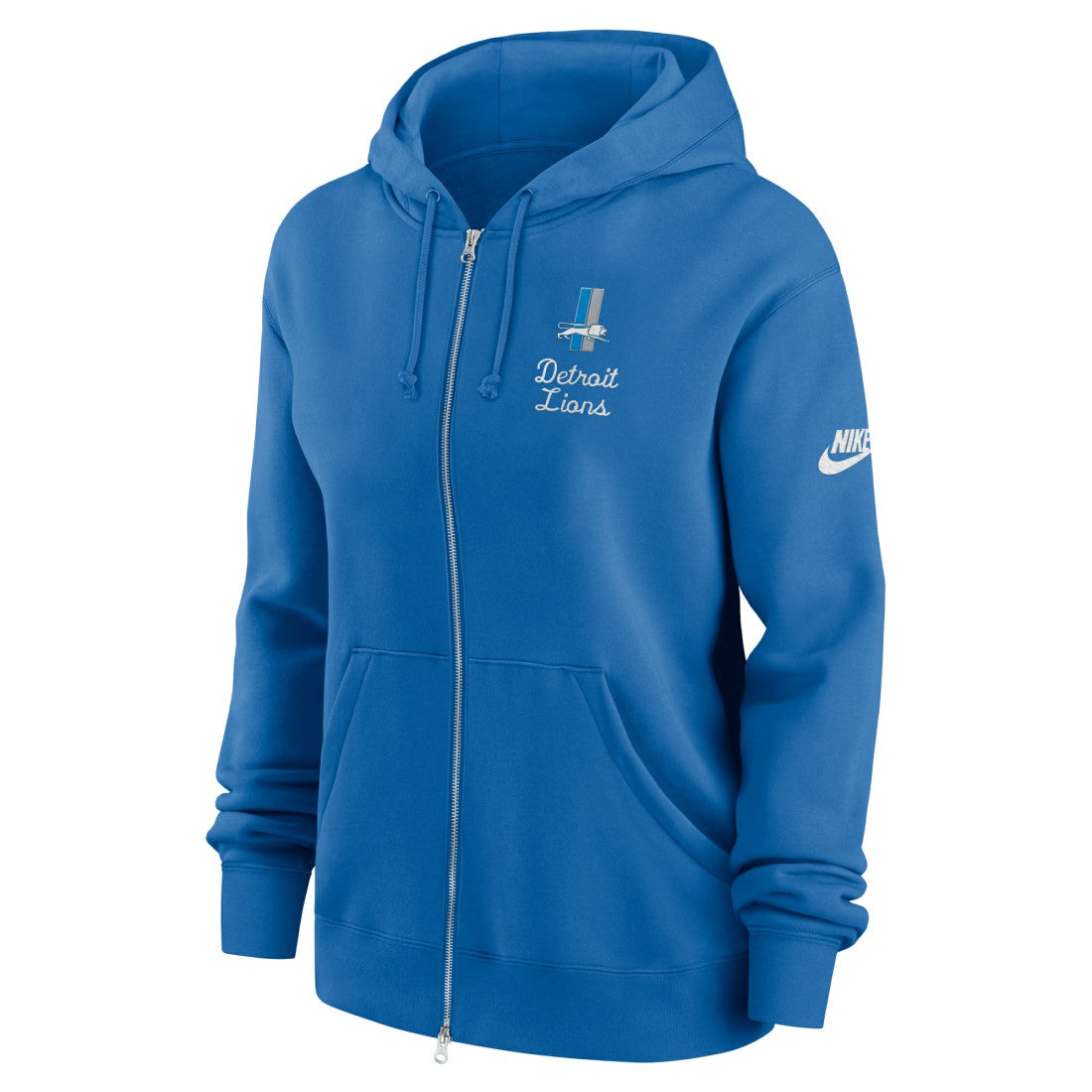 Detroit Lions Women's Phoenix Rewind Full-Zip Hoodie - Blue - Nike