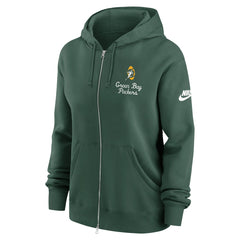 Green Bay Packers Women's Phoenix Rewind Full-Zip Hoodie - Green - Nike
