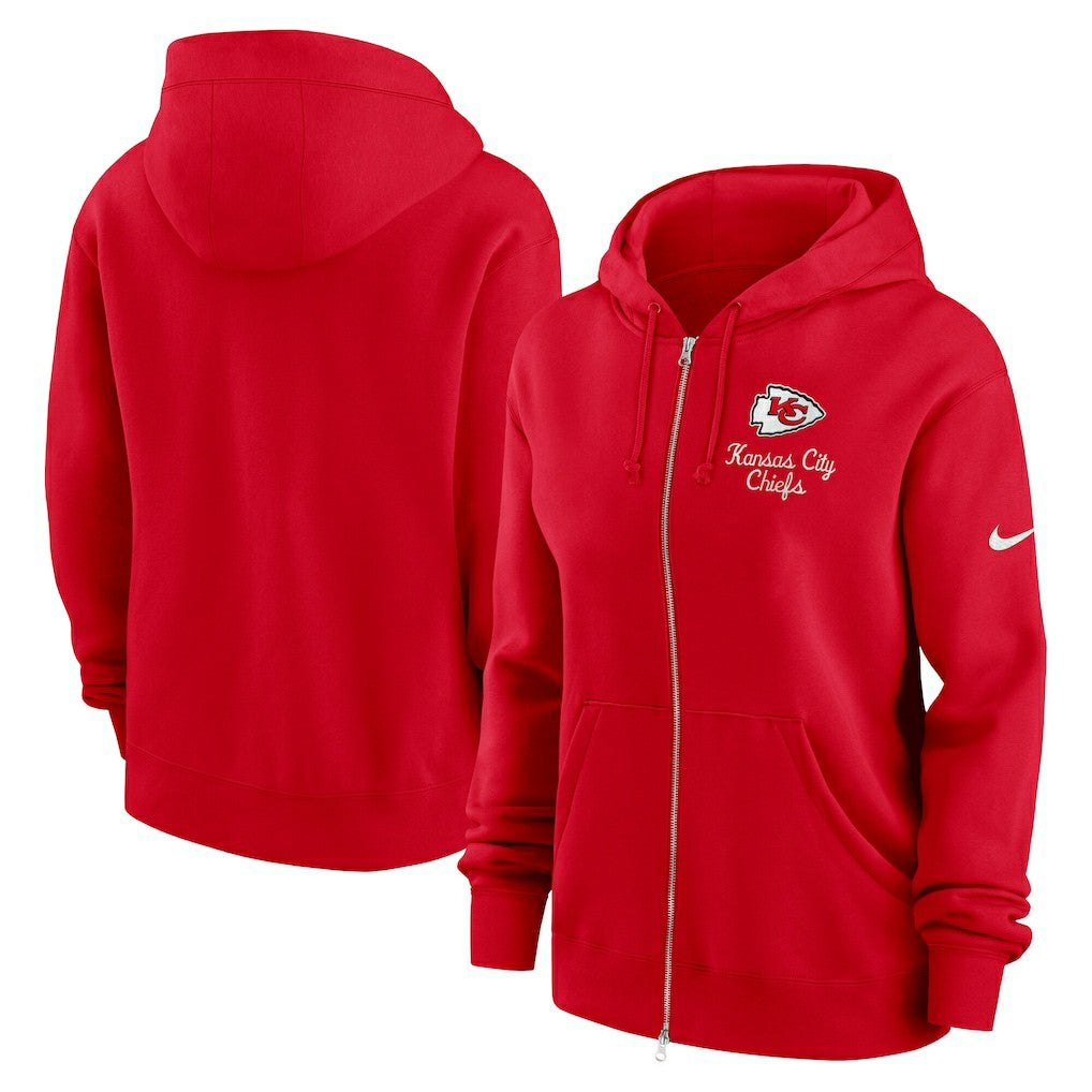Kansas City Chiefs Women's Phoenix Rewind Full-Zip Hoodie - Red - Nike