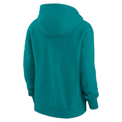 Miami Dolphins Women's Phoenix Rewind Full-Zip Hoodie - Aqua - Nike