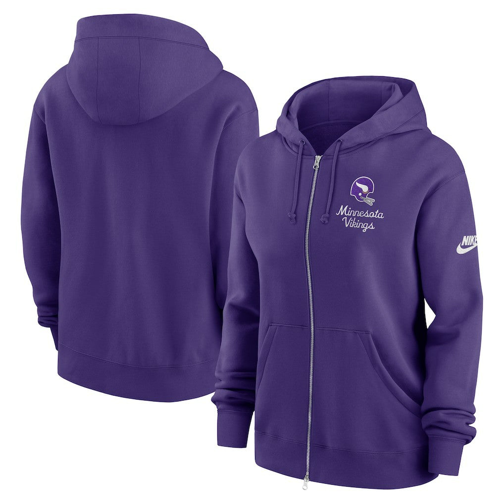 Minnesota Vikings Women's Phoenix Rewind Full-Zip Hoodie - Purple - Nike