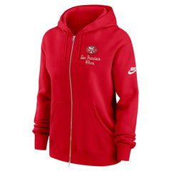 San Francisco 49ers Women's Phoenix Rewind Full-Zip Hoodie - Scarlet - Nike