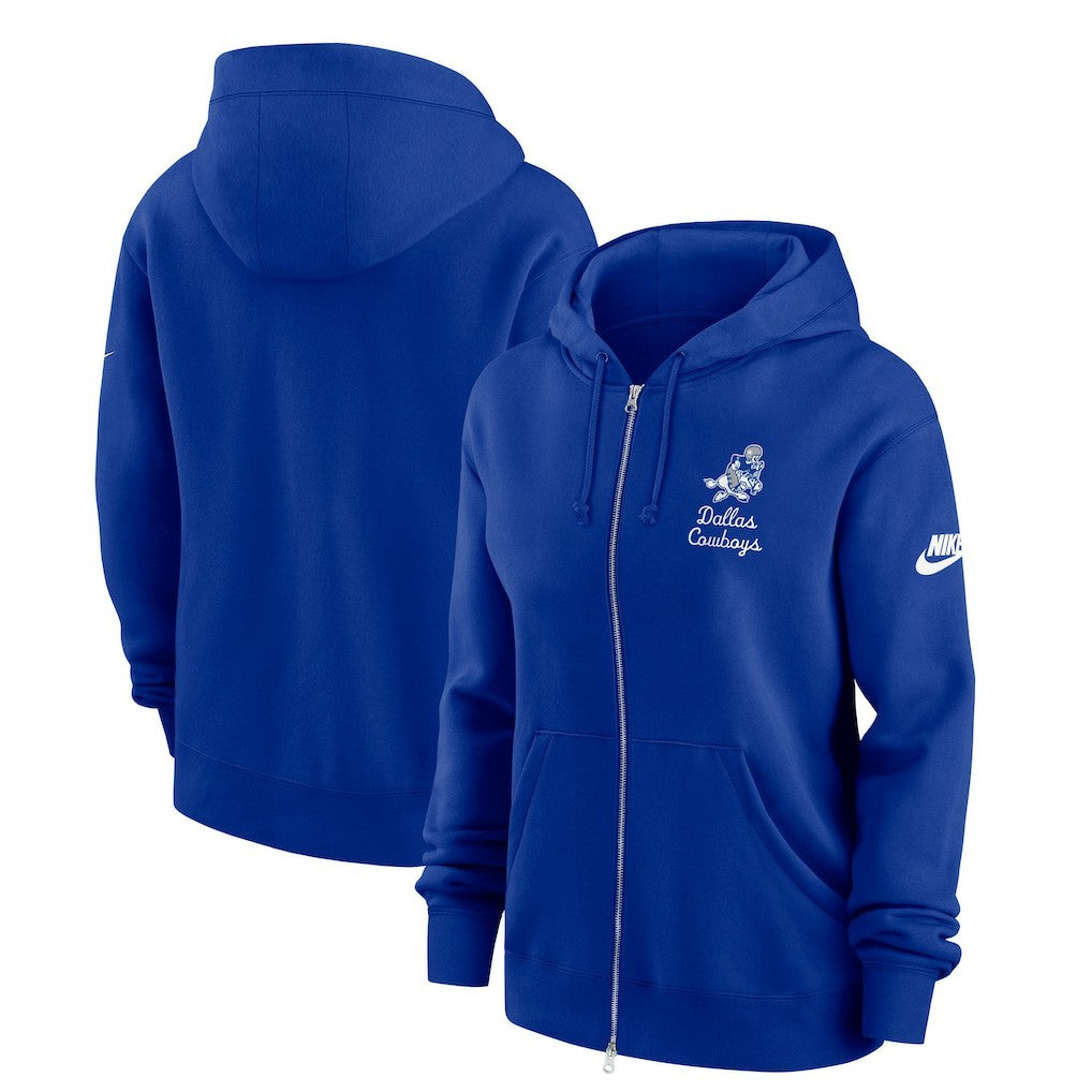 Dallas Cowboys Women's Phoenix Rewind Full-Zip Hoodie - Navy - Nike