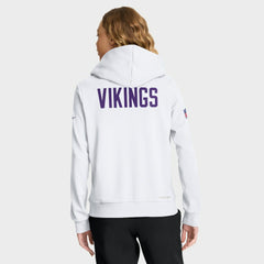 Minnesota Vikings Women's Alternate Logo Sideline Standard Issue Dri-FIT Hoodie - White - Nike