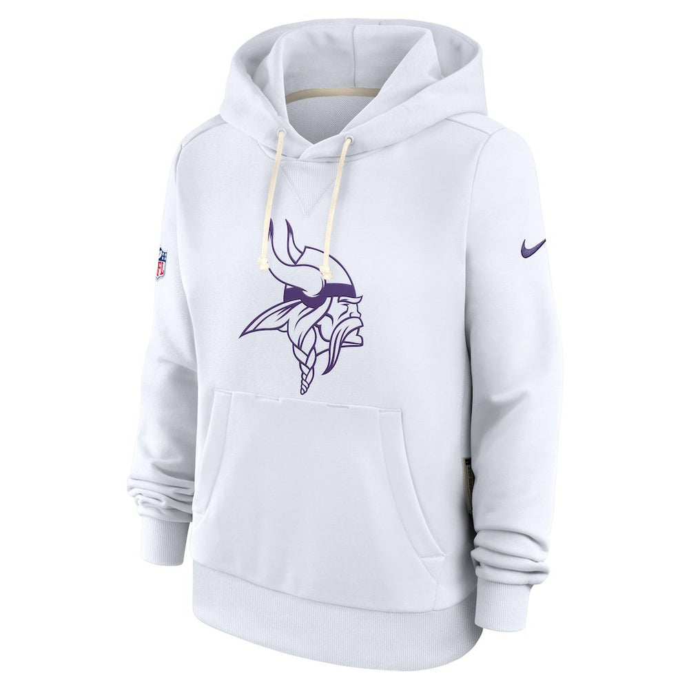 Minnesota Vikings Women's Alternate Logo Sideline Standard Issue Dri-FIT Hoodie - White - Nike